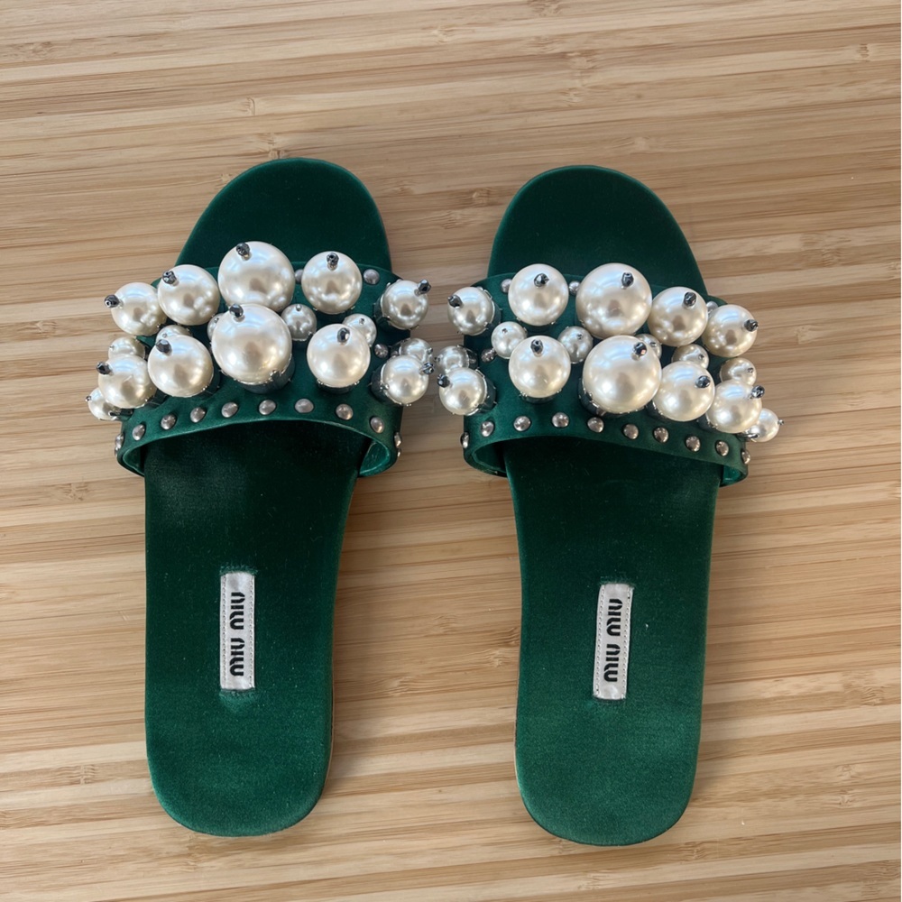 Miu miu pearl sandal